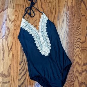 Anthropologie Black Swimsuit